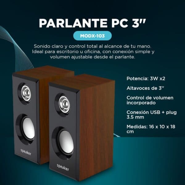 Parlante para PC doble - 3''