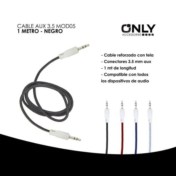 Cable Auxiliar 3,5 - 1 metro