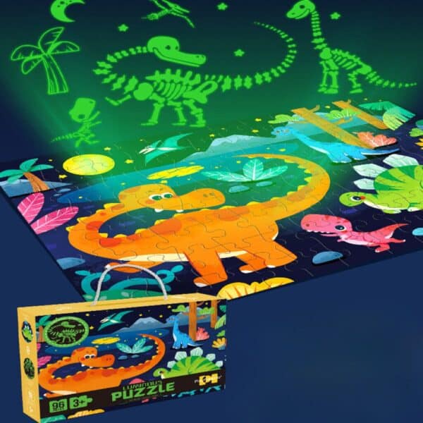 Rompecabezas luminoso - Jurassic Starry Night
