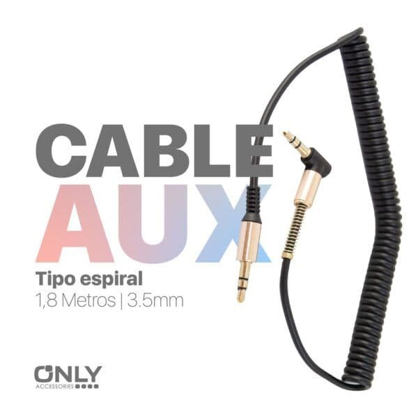 Cable Auxiliar 3,5 – 1,8 m – ESPIRAL