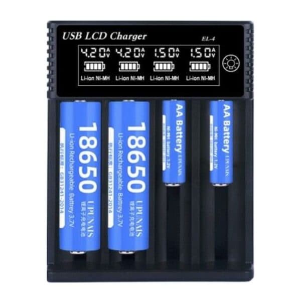 Cargador de pilas - CUADRUPLE LED